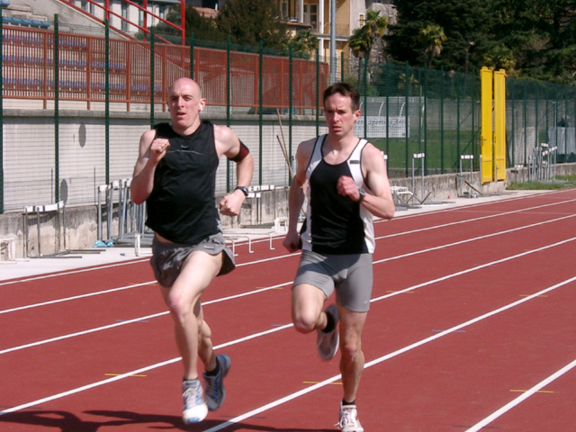 Trainingslager 2007 in Riva: Mark Rapp mit Bruder Stephan
